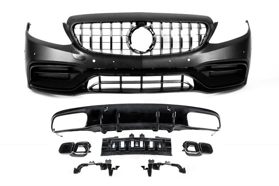 Mercedes C-Class W205 2014–2021 Kompletní body kit s difuzorem pro Coupe (AMG C63-designs 2018-2021) Image