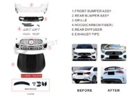 Mercedes A-class W177 2018– Sada bodykitu AMG A45 (typ-B) fotografie 2