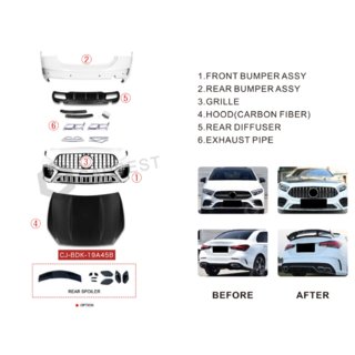 Sada bodykitu AMG A45 (typ-B) Mercedes A-class W177 2018– fotografie 2