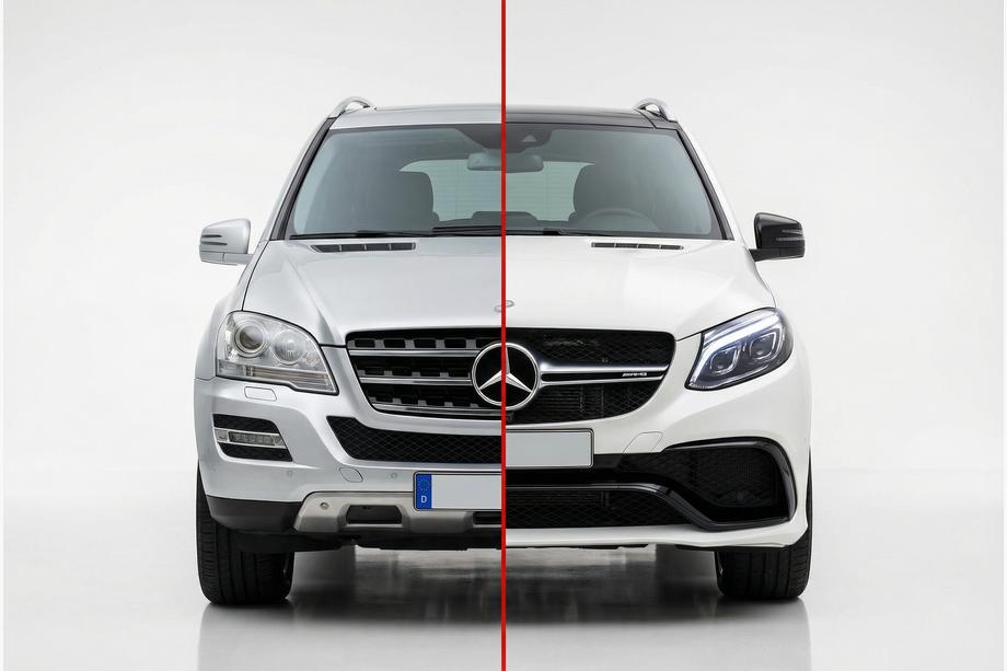 Mercedes ML W164 2005–2011 Restylingový body kit pro W166 GLE63 AMG Fotografie 1
