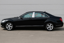 Mercedes S-class W221 2005–2013 Nerezové kryty sloupků dveří (6 ks) fotografie 1