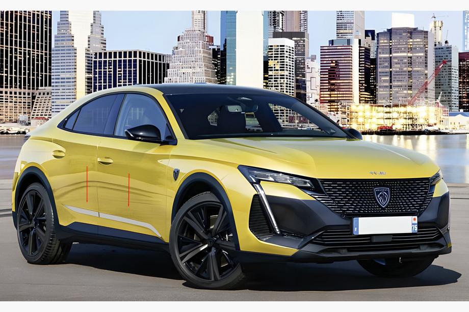 Peugeot 408 2022– Nerezové lišty na dveře (4 ks) Image