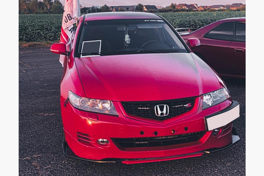 Honda Accord VII 2002–2007 Přední lip spoiler Niken Red (ABS) Fotografie 2