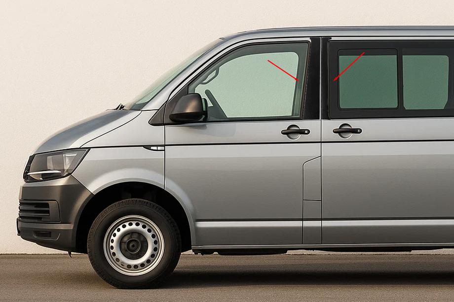 Volkswagen T6 2015–2024 Chromové kryty dveřních sloupků EuroCap Image