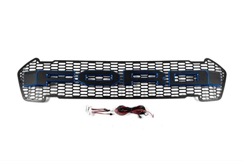 Ford Ranger 2011–2022 Přední maska chladiče (2015-2018, modrá, LED) Image
