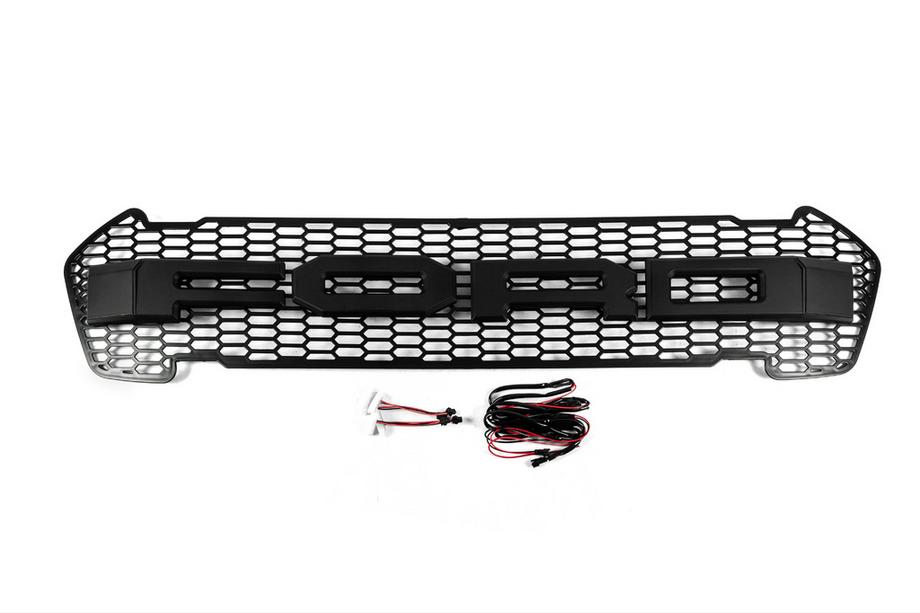 Ford Ranger 2011–2022 Přední maska chladiče (2015-2018, černá, LED) Image