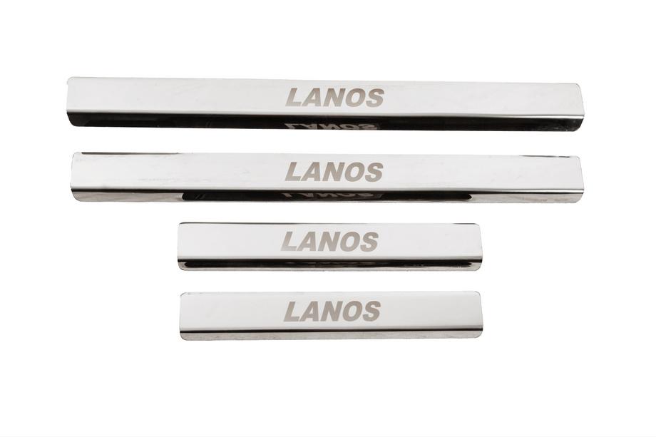Chevrolet Lanos 1998–2017 Nerezové kryty prahů (Carmos V3) Image