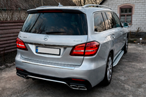 Mercedes GL/GLS třída X166 2012–2019 Zadní difuzor GLS63 AMG (s chromovanými koncovkami) fotografie 1