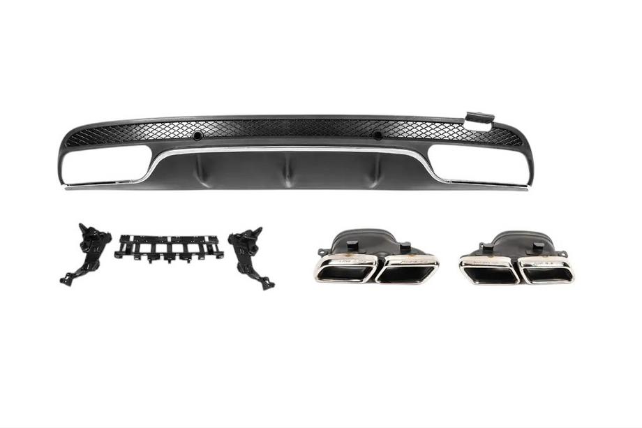 Mercedes C-Class W205 2014–2021 Zadní difuzor s koncovkami výfuku (design C63 2014-2018) Fotografie 2