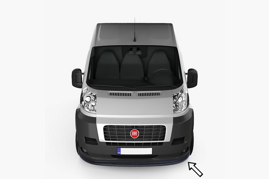 Fiat Ducato 2006–2025 Přední lip spoiler ESA (2006-2013, černý) Image