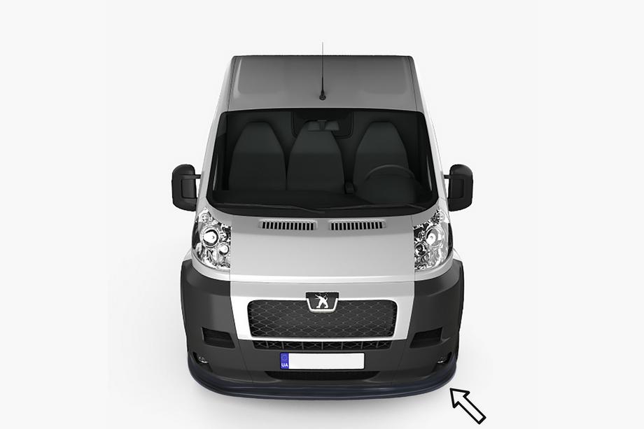 Peugeot Boxer 2006–2025 Přední lip spoiler ESA (2006-2013, černý) Image
