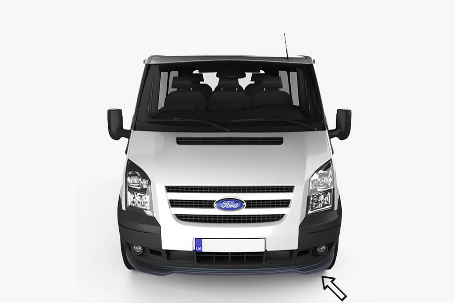 Ford Transit 2000–2014 Přední lip spoiler ESA (2006-2014, černý) Image