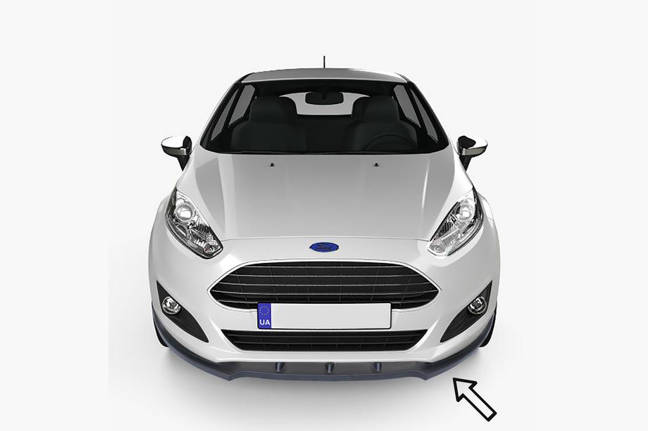 Ford Fiesta 2017– Přední lip spoiler ESA (černý) Image