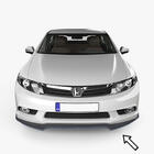 Honda Civic Sedan X 2016–2021 Přední lip spoiler ESA (černý) fotografie 1