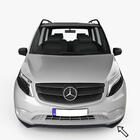 Mercedes Vito/V-class W447 2014– Přední lip spoiler ESA (černý) fotografie 1