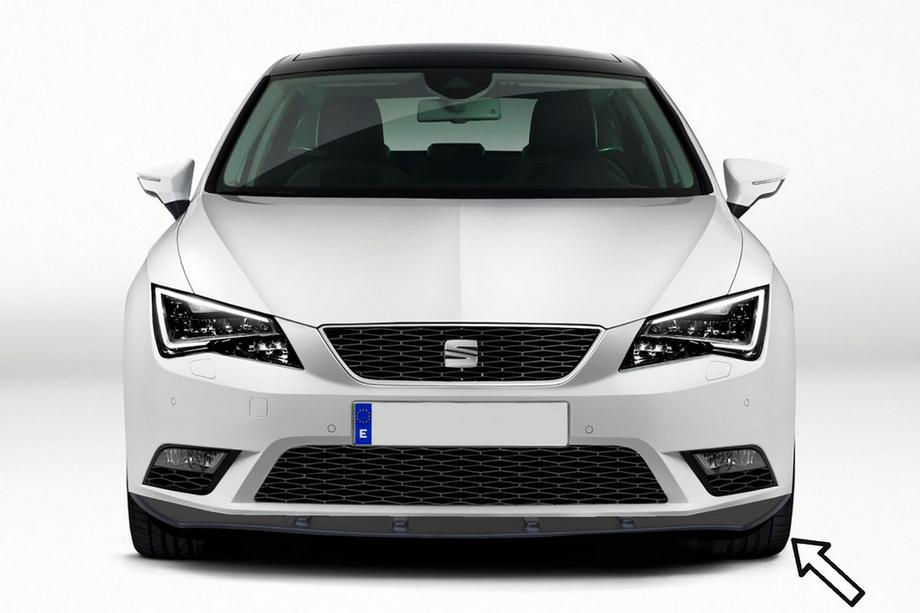 Seat Leon 2013–2020 Přední lip spoiler ESA (černý) Image