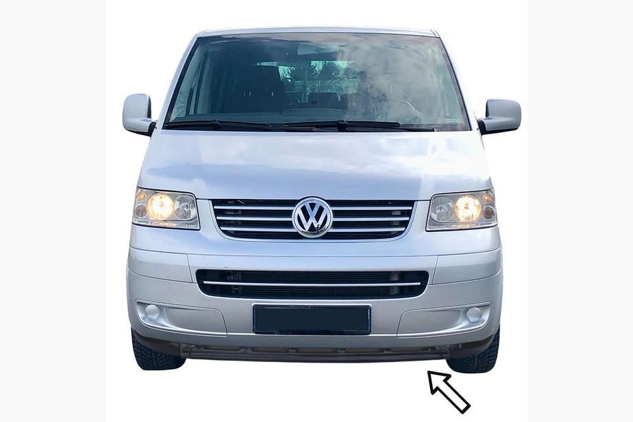 Volkswagen T5 Transporter 2003–2010 Přední lip spoiler ESA (černý) Image