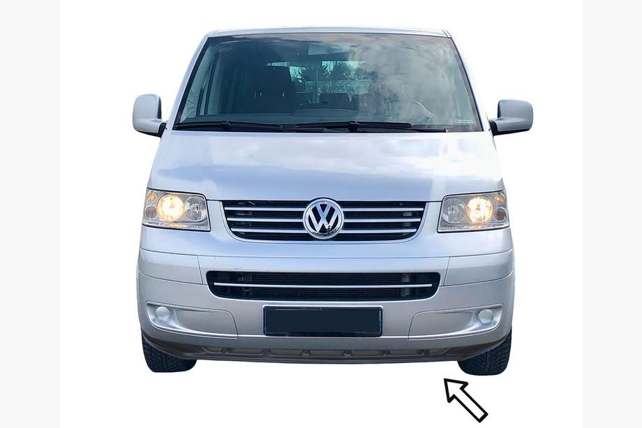Volkswagen T5 Caravelle 2004–2010 Přední lip spoiler ESA (černý) Image