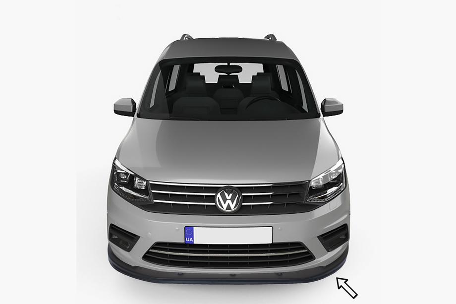 Volkswagen Jetta 2011–2018 Přední lip spoiler ESA (černý) Image