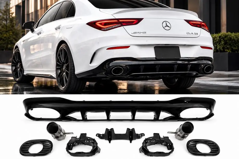 Mercedes CLA C118 2019– Zadní difuzor s výfukovými koncovkami (design CLA35) Image