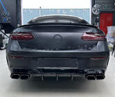 Mercedes E-class Coupé C238 2016–2024 Zadní difuzor Black s výfukovými koncovkami Black (design AMG63) fotografie 1