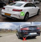 Mercedes E-class Coupé C238 2016–2024 Zadní difuzor Black s výfukovými koncovkami Black (design AMG63) fotografie 3