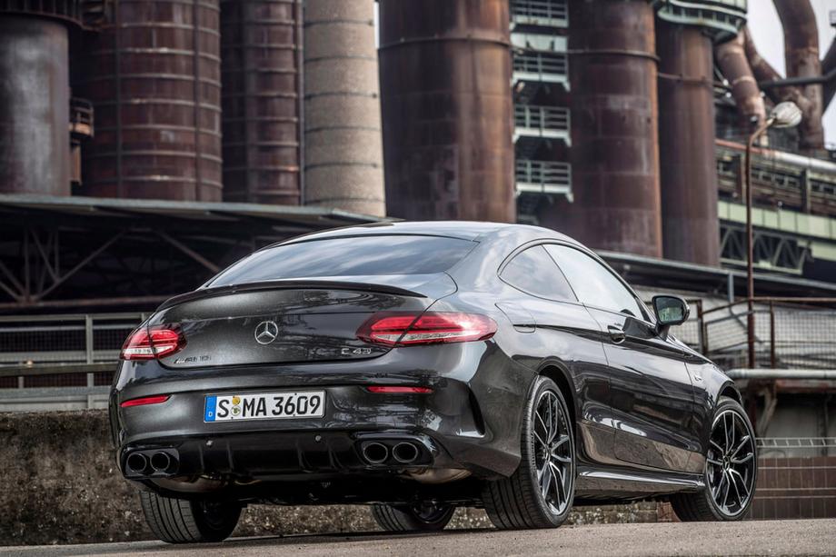 Mercedes C-Class W205 2014–2021 Zadní difuzor s koncovkami výfuku (pro kupé, design AMG43) Image