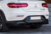 Mercedes GLC Coupé C253 2016–2023 Zadní difuzor s koncovkami výfuku, černý (design AMG63) fotografie 2