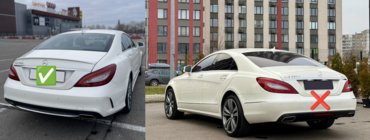 Mercedes CLS C218 2011–2018 Zadní difuzor s koncovkami výfuku Black (2015-2018, design CLS63) fotografie 3