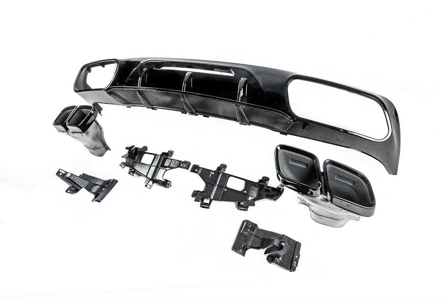 Mercedes CLS C218 2011–2018 Zadní difuzor s koncovkami výfuku Black (2015-2018, design GT63) Fotografie 6