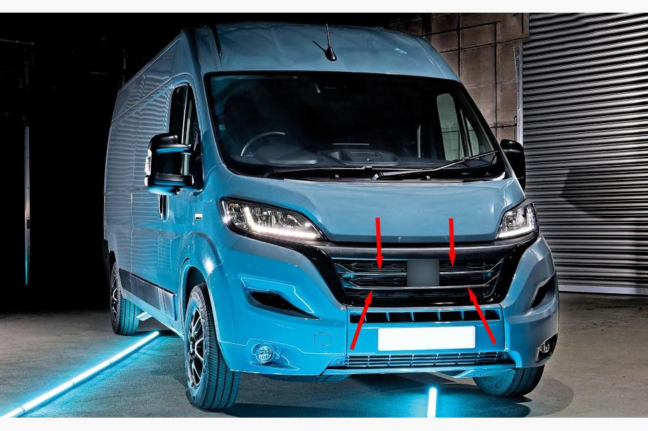 Opel Movano 2021– Nerezové lišty na masku chladiče (3 ks) Image