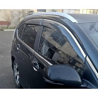 Okenní deflektory s chromovanou lištou Niken Luxury (4 ks)