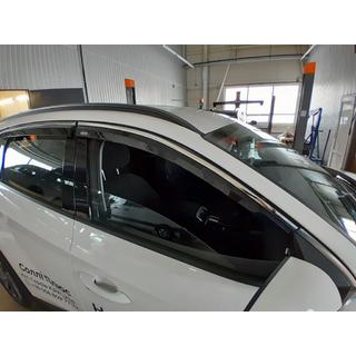 Okenní deflektory s chromovanou lištou Niken Luxury (4 ks) Hyundai Tucson NX4 2021– fotografie 1