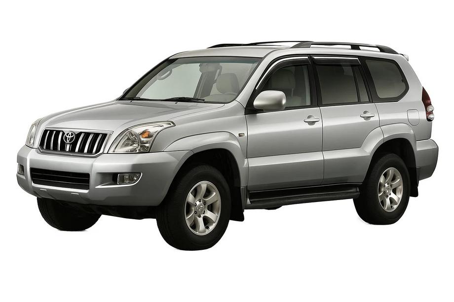 Toyota Land Cruiser Prado 120 2002–2009 Okenní deflektory s chromovanou lištou Niken Luxury (4 ks) Image