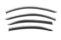 Mercedes S-class W221 2005–2013 Ofuky oken s chromovanou lištou Niken Luxury (Long, 4 ks) fotografie 1