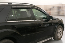 Mercedes ML W164 2005–2011 Okenní deflektory s chromovanou lištou Niken Luxury (4 ks) fotografie 3