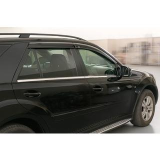Okenní deflektory s chromovanou lištou Niken Luxury (4 ks) Mercedes ML W164 2005–2011 fotografie 3