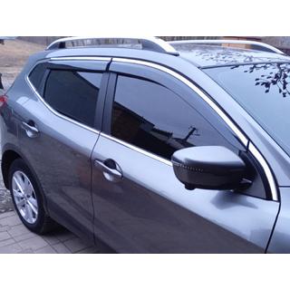Okenní deflektory s chromovanou lištou Niken Luxury (4 ks) fotografie 3