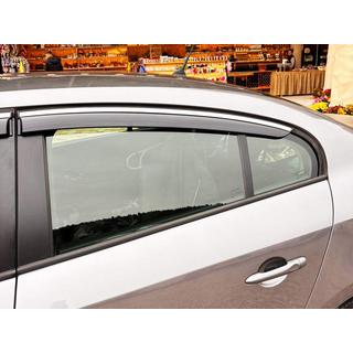 Okenní deflektory s chromovanou lištou Niken Luxury (4 ks) Renault Fluence 2009–2016 fotografie 4