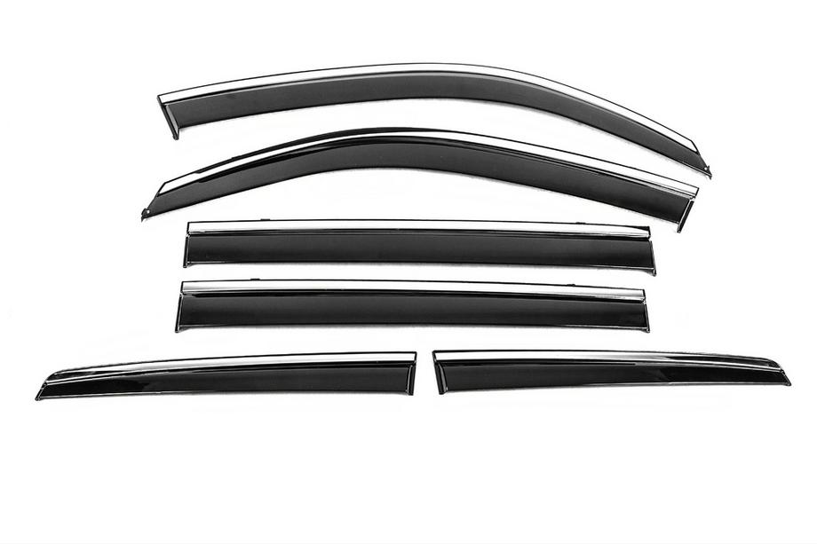 Toyota Land Cruiser 200 2007–2021 Ofuky oken s chromovou lištou Niken Luxury (6 ks) Fotografie 2