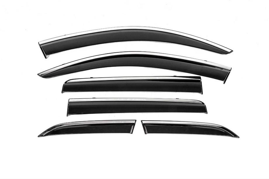 Mitsubishi Outlander 2012–2021 Ofuky oken s chromovou lištou Niken Luxury (6 ks) Image