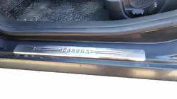 Renault Laguna 2001–2007 Nerezové kryty prahů OmsaLine (4 ks) fotografie 1