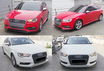 Audi A3 2012–2020 Přední lip spoiler DPT V-3 (Sedan/HB, lesklá černá) fotografie 8