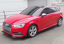 Audi A3 2012–2020 Přední lip spoiler DPT V-3 (Sedan/HB, lesklá černá) fotografie 5