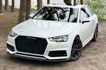 Audi A4 B9 2015–2024 Přední lip nástavec DPT V-1 (pro S-Line, 2015-2019, lesklá černá) fotografie 1