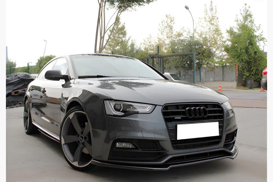 Audi A5 2007–2015 Přední lip nástavec DPT (pro S-Line, 2011-2015, černý lesk) Image