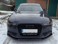 Audi A6 C7 2011–2017 Přední lip spoiler DPT V-2 (pro S-Line, 2011-2015) (černý lesk) fotografie 1