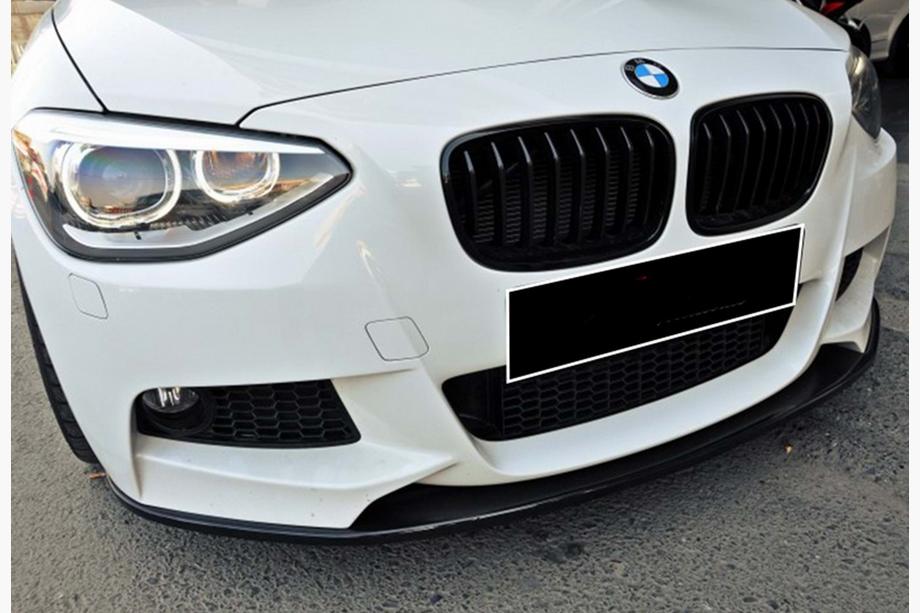 BMW řada 1 F20/F21 2011–2019 Přední lip spoiler DPT V-3 (pro M Performance Style, černý lesk) Image