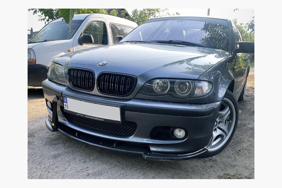 BMW řada 3 E46 1998–2006 Přední lip nástavec DPT V-1 (pro M Sport, černý lesk) Fotografie 8