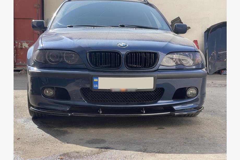 BMW řada 3 E46 1998–2006 Přední lip nástavec DPT V-1 (pro M Sport, černý lesk) Fotografie 6